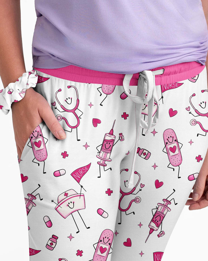 Cute Nurse Crew Bamboo Women Pajama Set