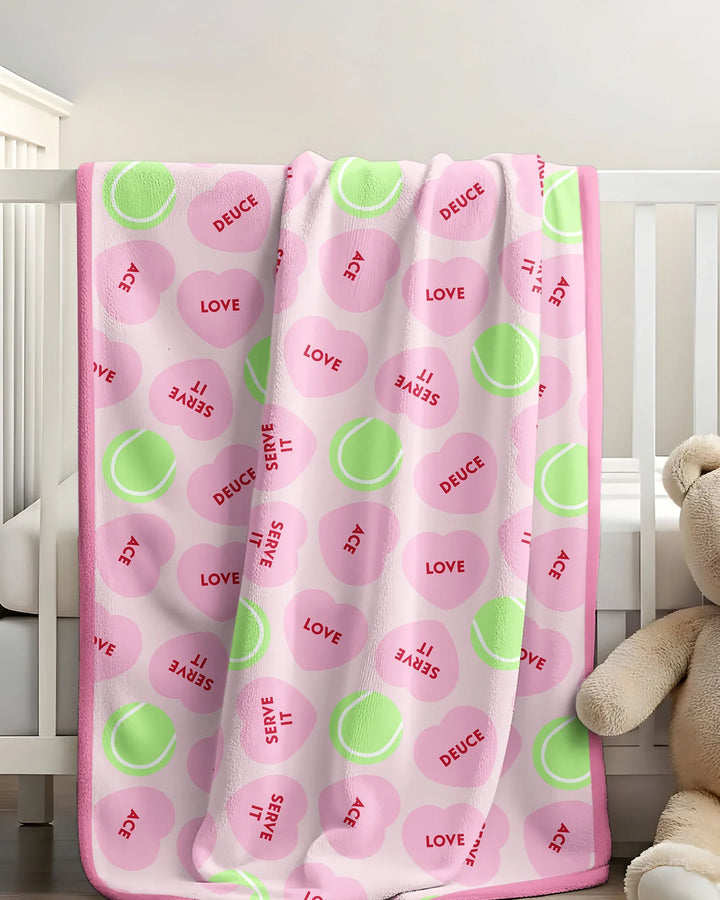 Tennis with Love Bamboo Blanket