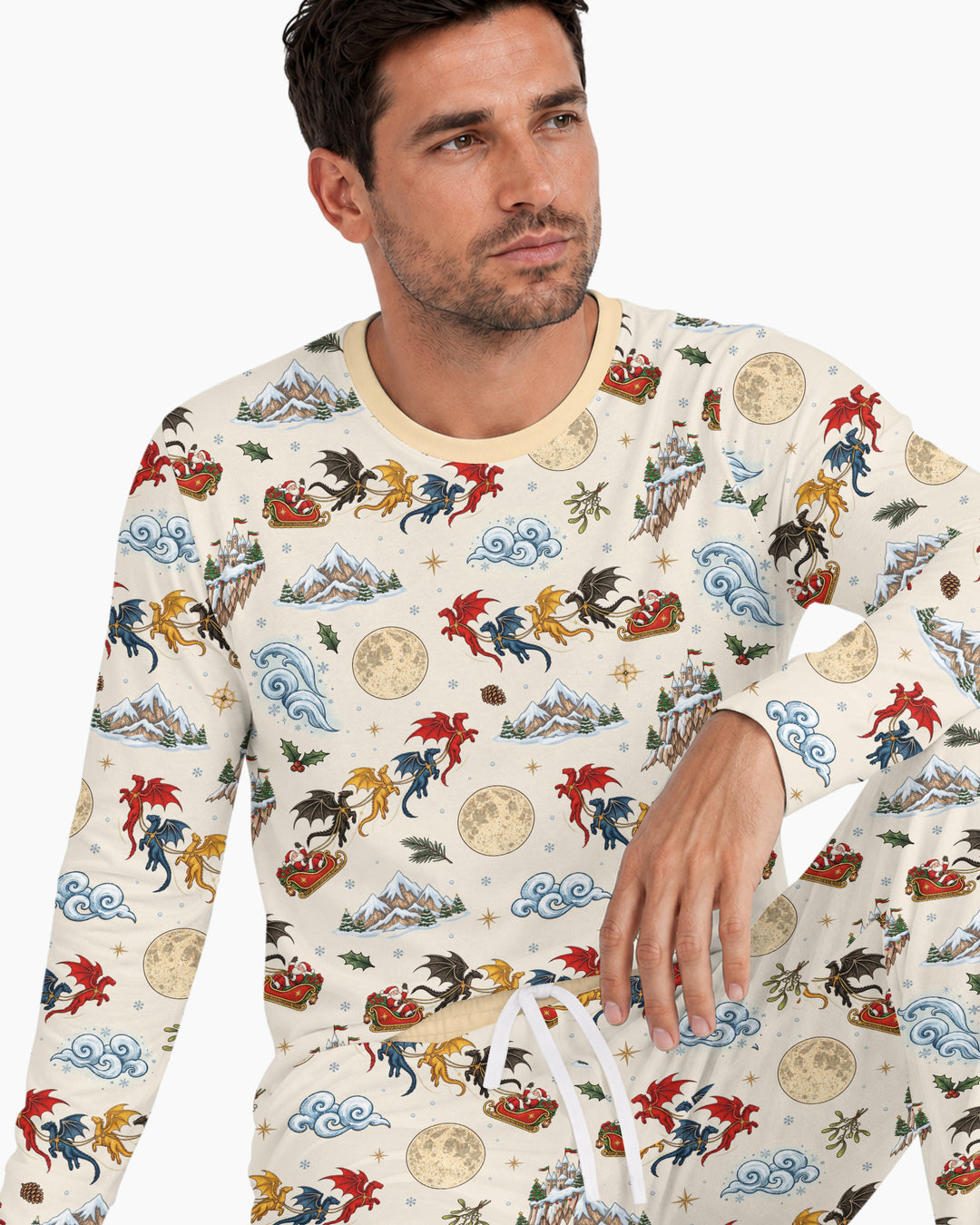 Fourth Wing Christmas Bamboo Men's Pajama Set