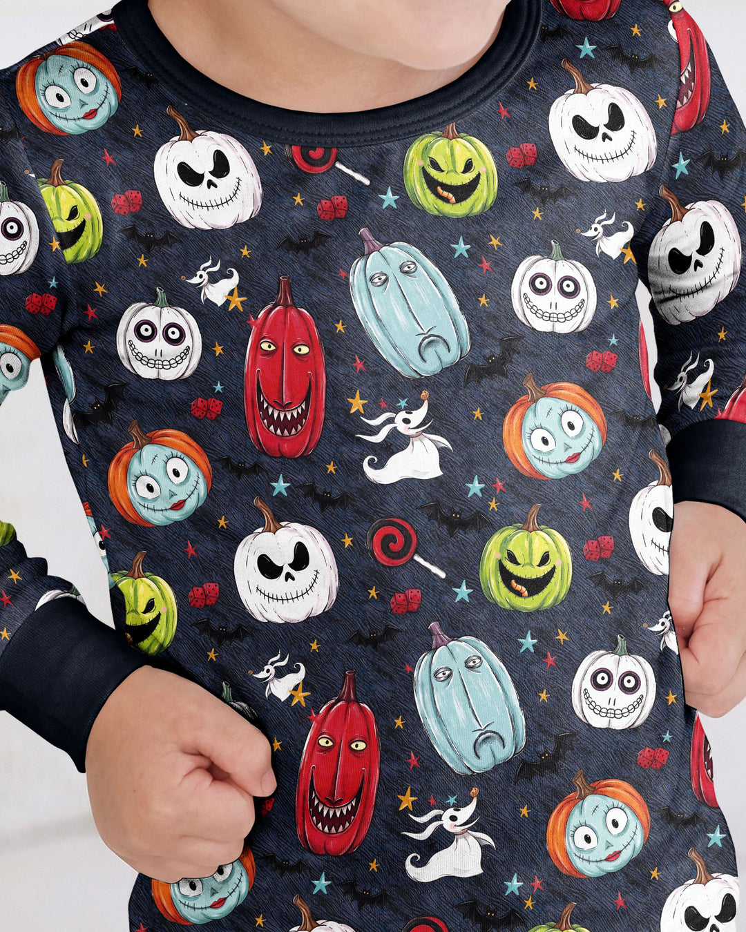 Nightmare Pumpkin Bamboo Two Piece Long Sleeve Pajama Set