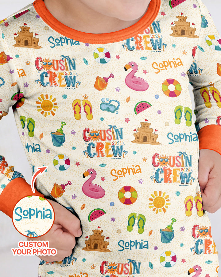 Conjunto de pijama de dos piezas de bambú con mangas largas, plantilla PERSONALIZADA