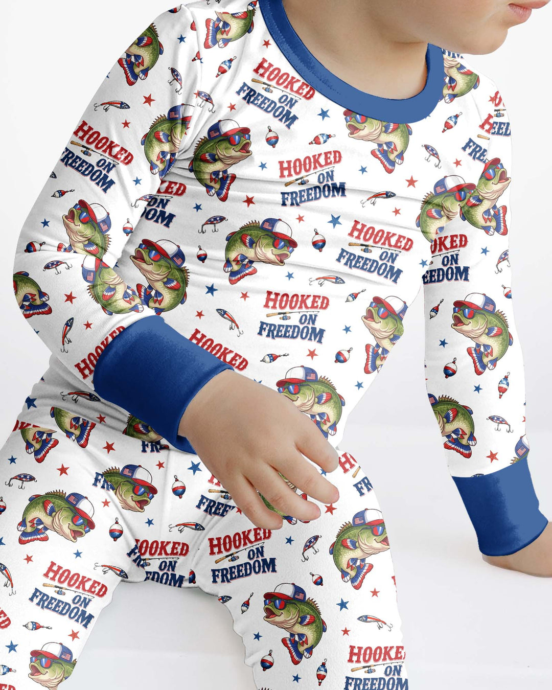 Hooked On Freedom Bamboo Two Piece Long Sleeve Pajama Set