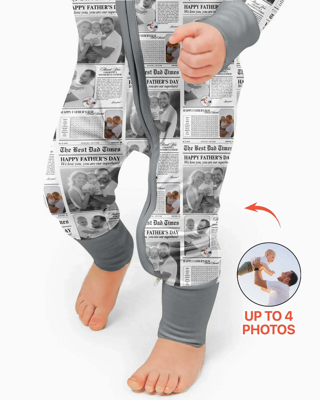 Custom Photo The Best Dad Times Bamboo Convertible Zippy