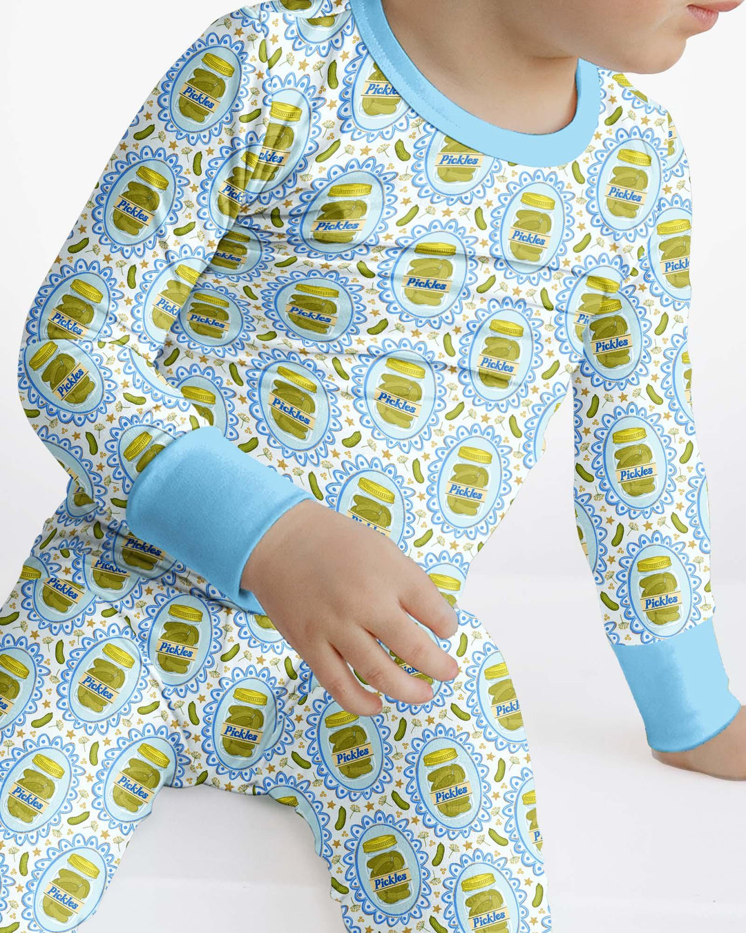 Pickle Coquette Bamboo Two Piece Long Sleeve Pajama Set