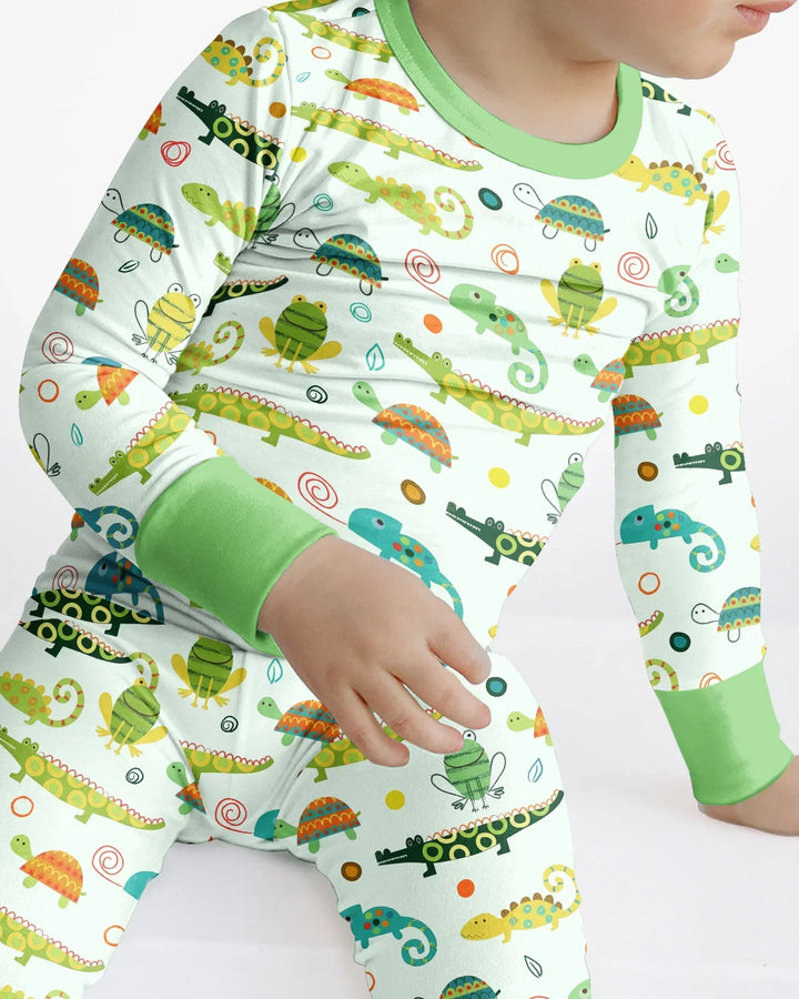 Swamp Buddies Bamboo Two Piece Long Sleeve Pajama Set