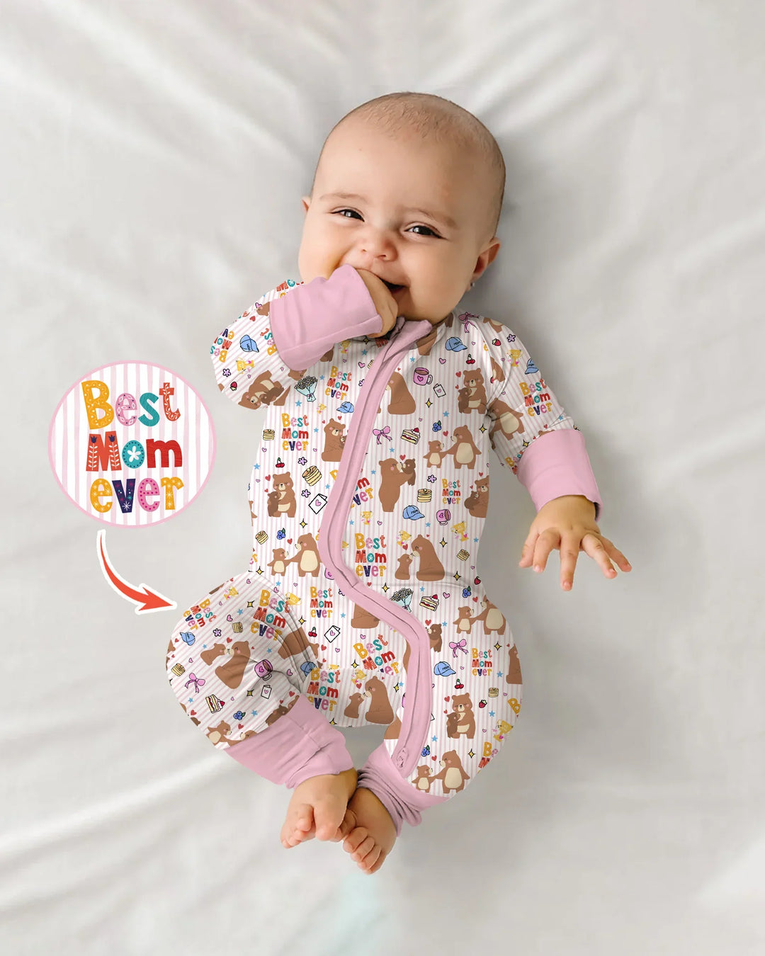 Best Mama Bear Ever Family Matching Bamboo Convertible Zippy