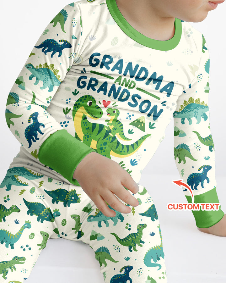 Personalized A Bond That Can't Be Broken Bamboo Two Piece Long Sleeve Pajama Set