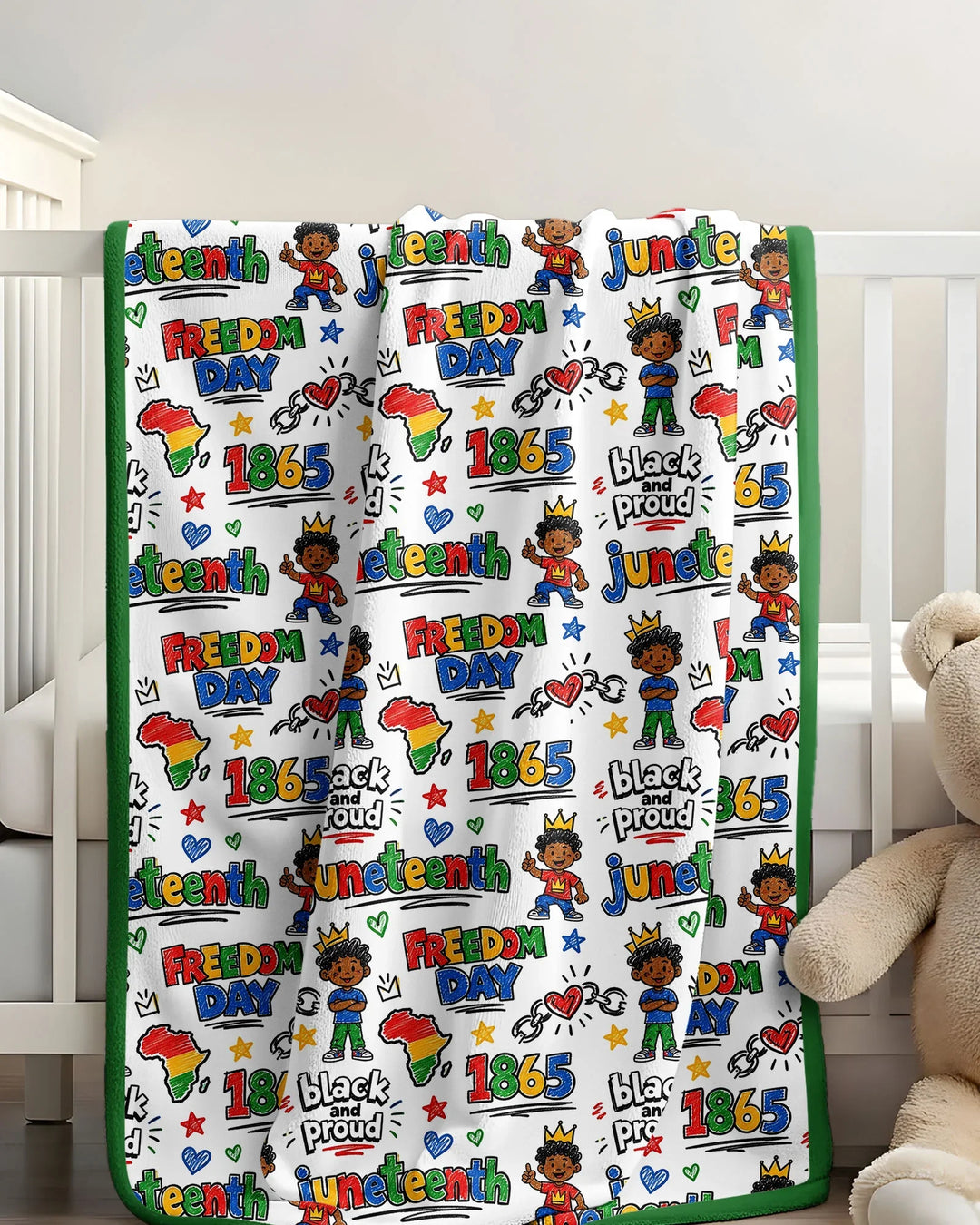 Juneteenth Black and Proud Bamboo Blanket