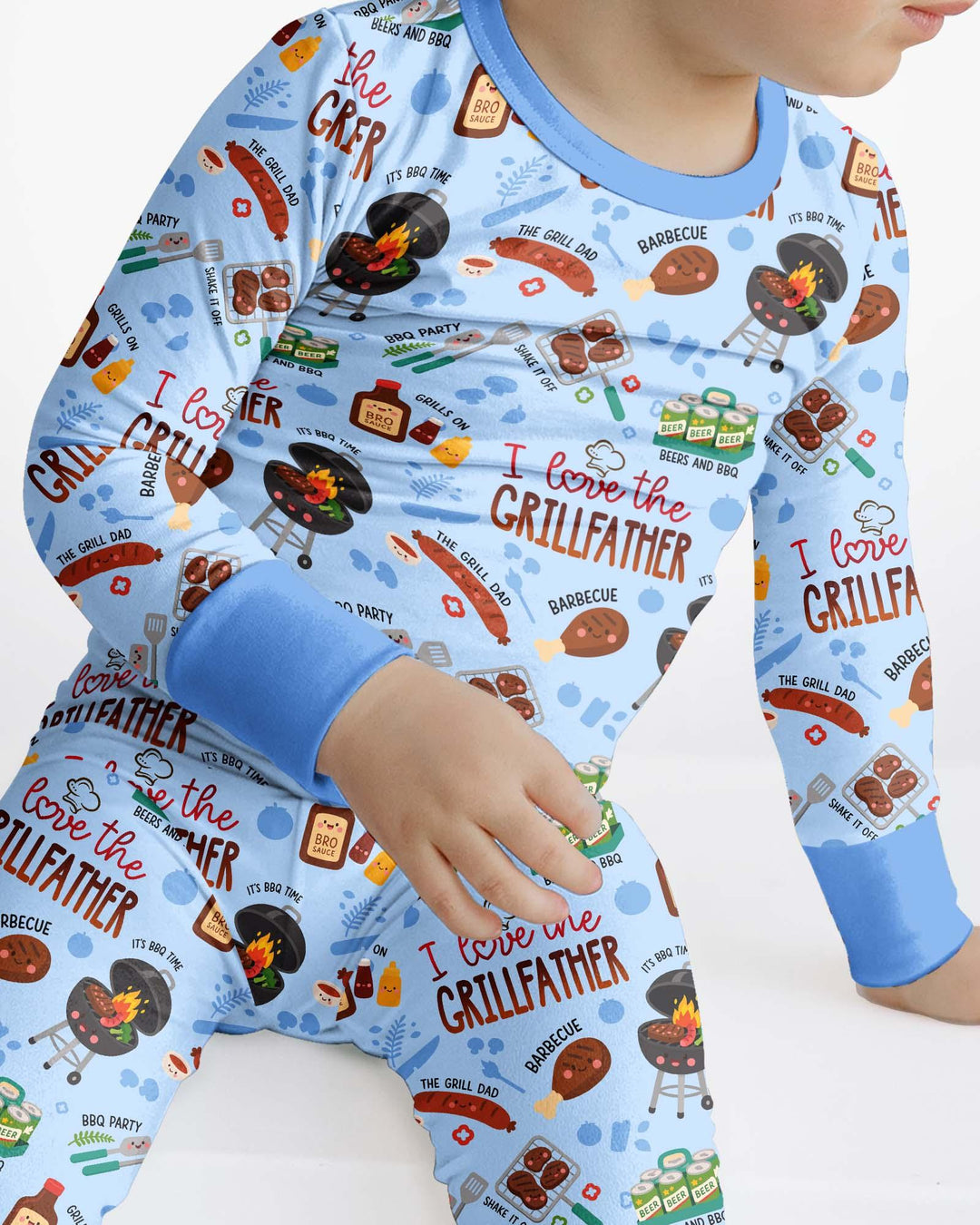 The Grill Father Family Matching Bamboo Two Piece Long Sleeve Pajama Set