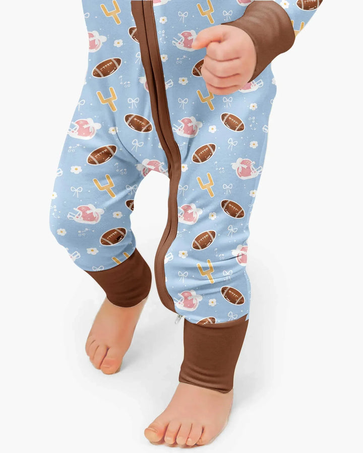 Coquette Football Blue Bamboo Convertible Zippy