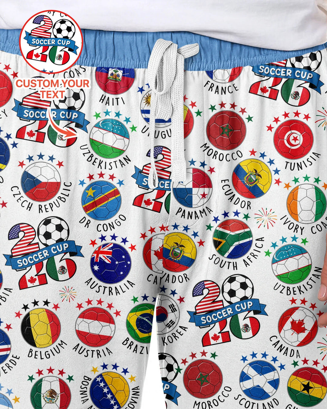 The World Plays Here 2026 Soccer Tour Bamboo Men's Pajama Set