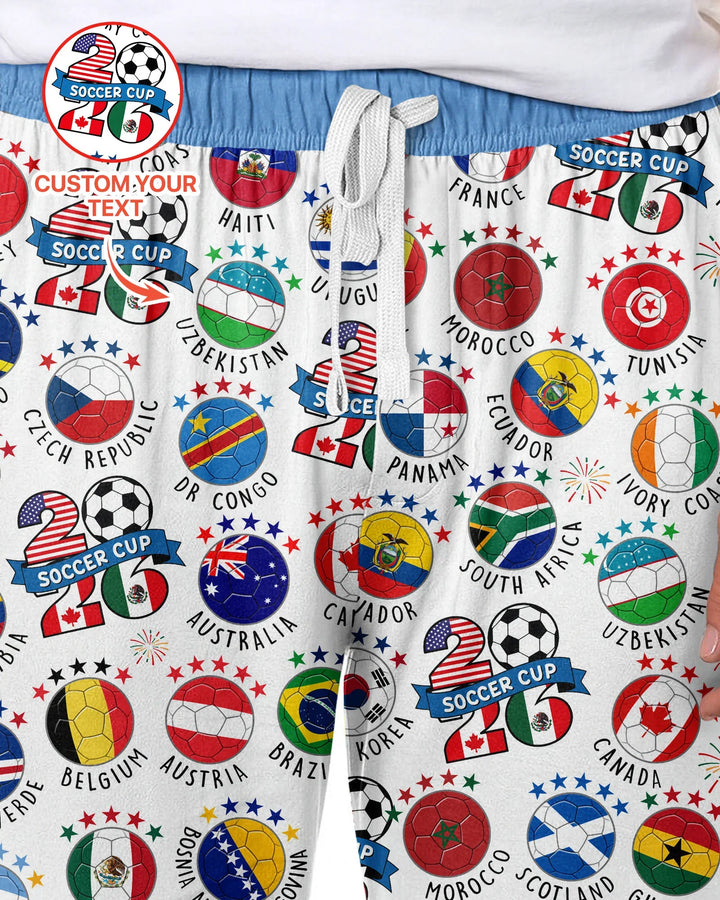 The World Plays Here 2026 Soccer Tour Bamboo Men's Pajama Set