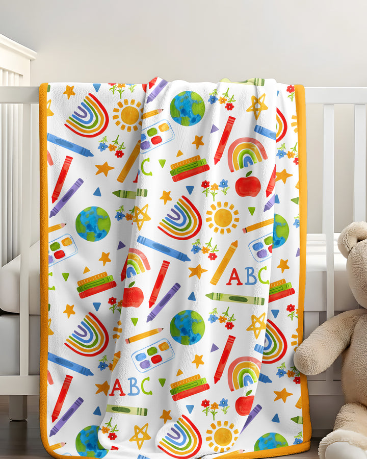 School Scribbles Bamboo Blanket