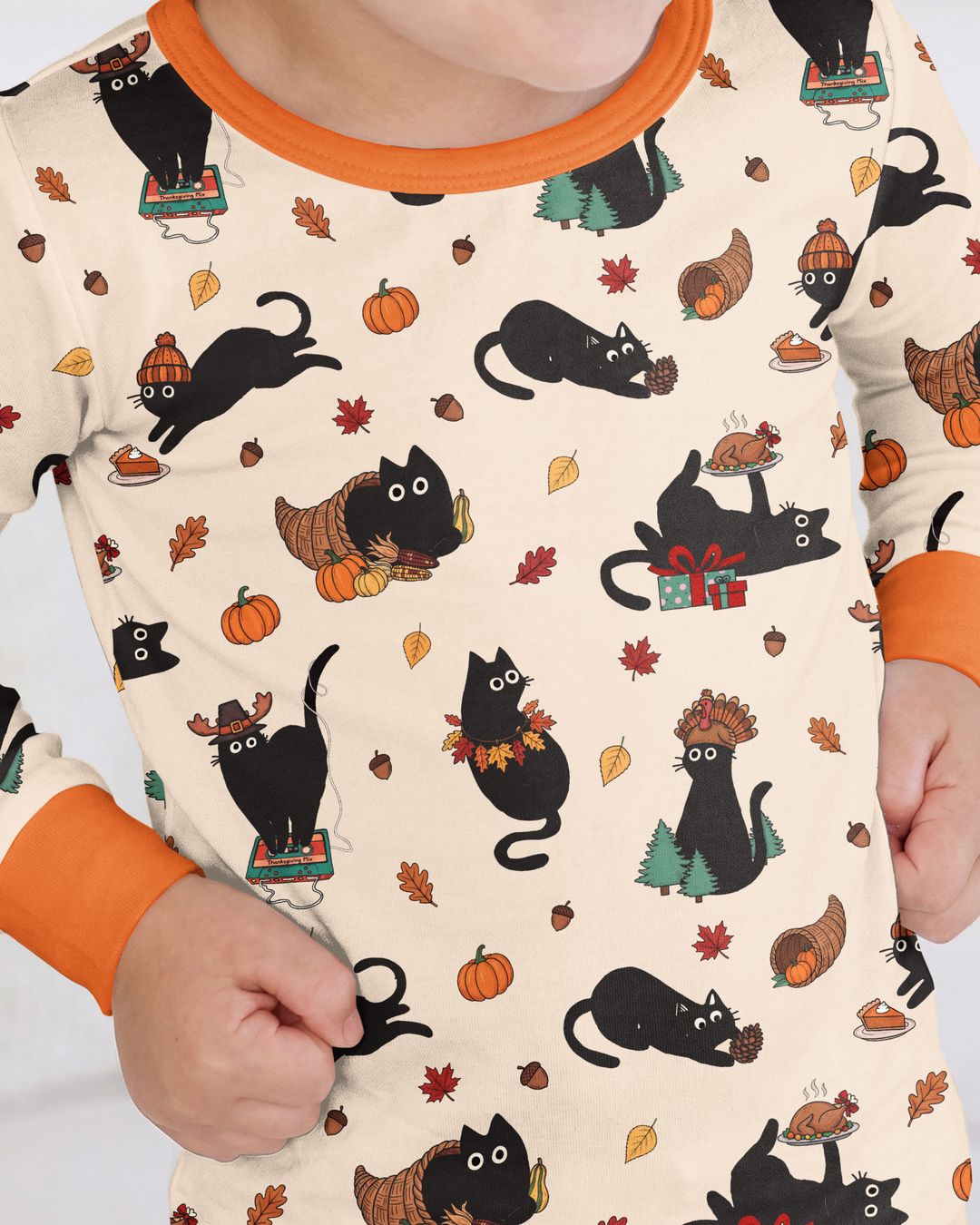 Black Cat Cozy Season Bamboo Two Piece Long Sleeve Pajama Set