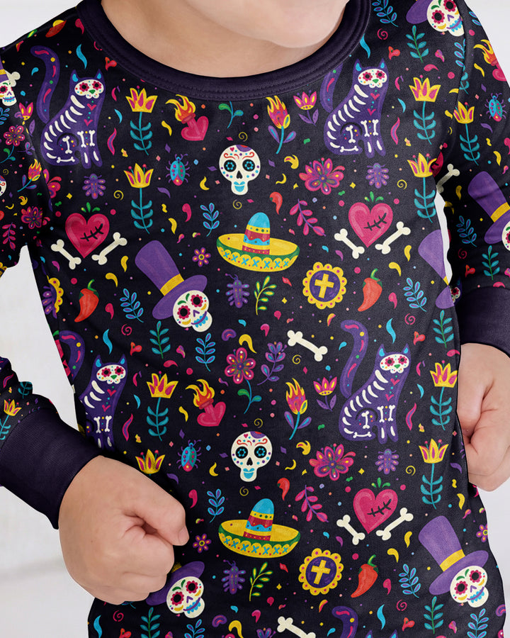 Conjunto de pijama de dos piezas de bambú con mangas largas, plantilla PERSONALIZADA