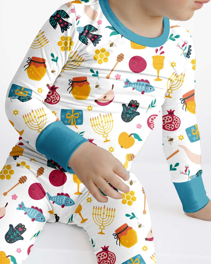 Pijama de dos piezas de bambú de manga larga El mejor papá del mundo