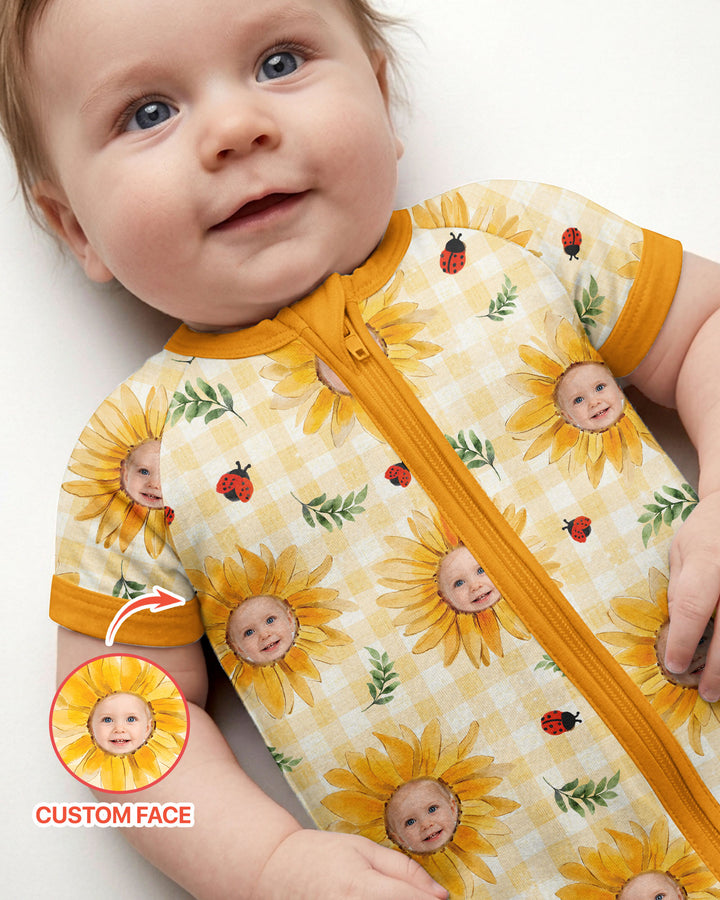 Custom Photo Be The Sunshine Bamboo Shorty Zippy