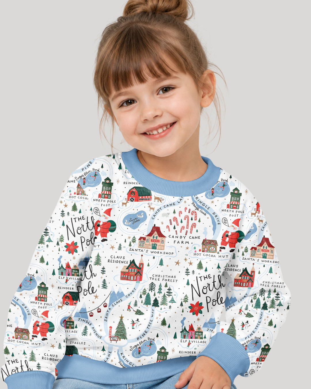 The North Pole Map Bamboo Crewneck Sweatshirt
