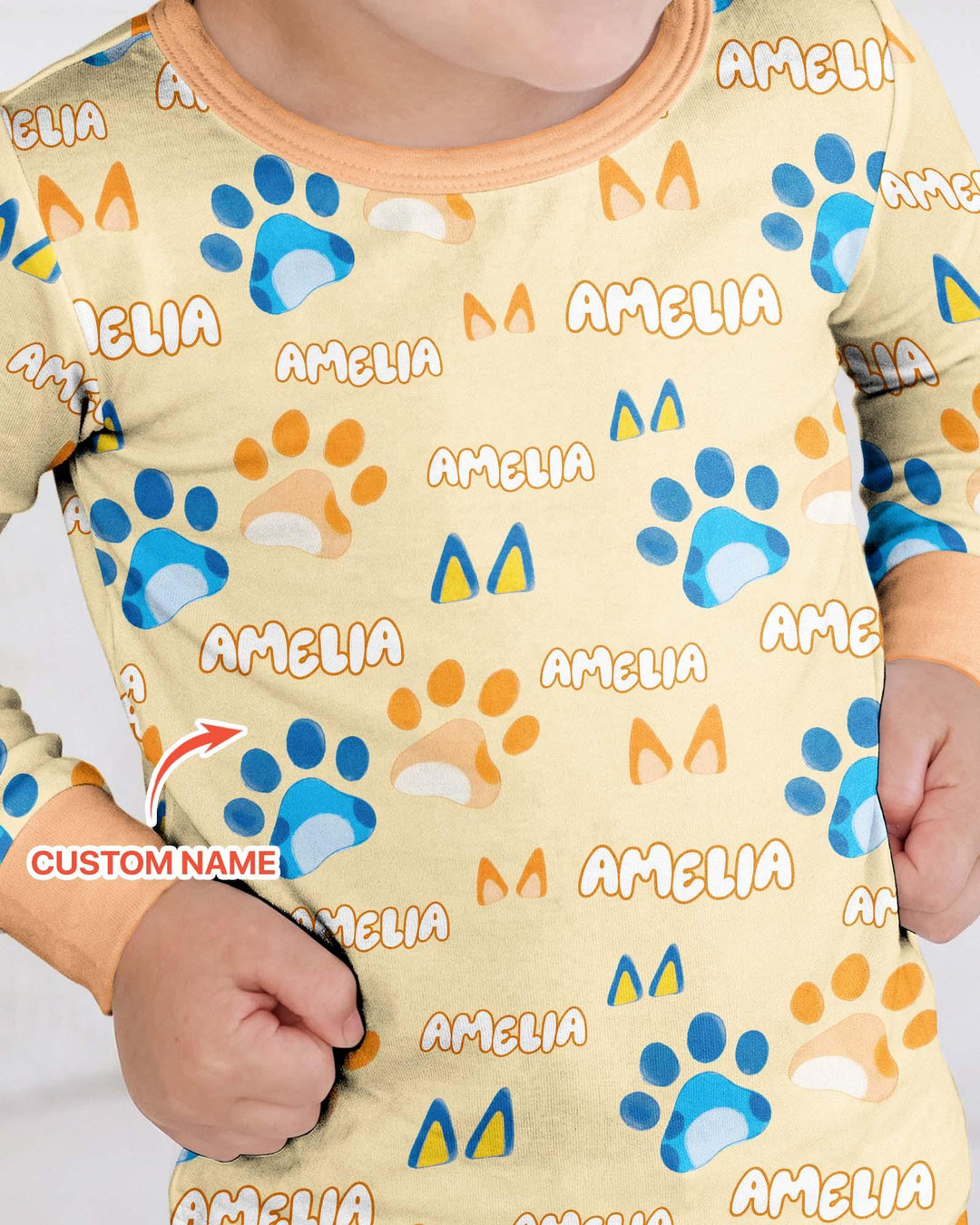 Conjunto de pijama de dos piezas de bambú con mangas largas, plantilla PERSONALIZADA