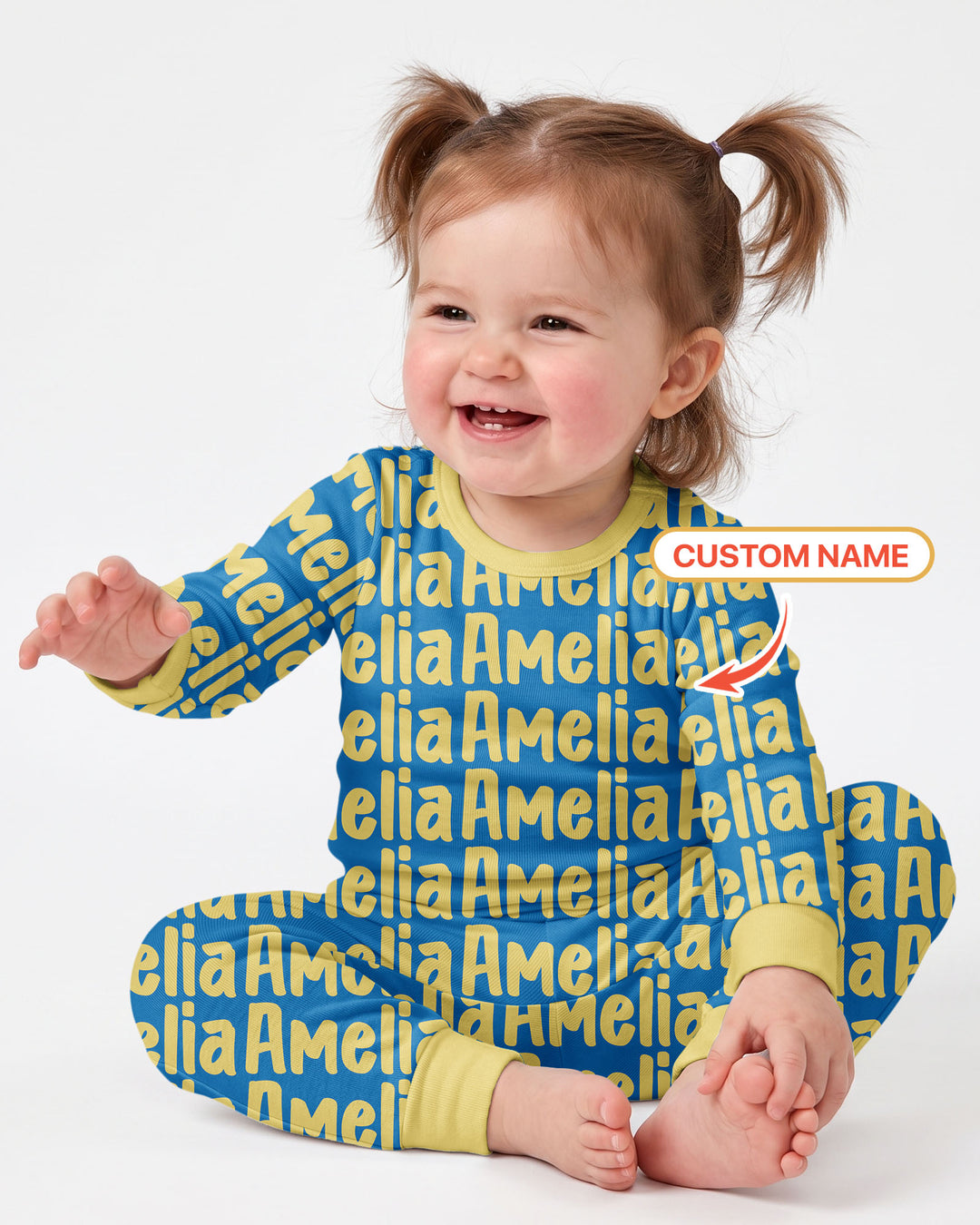 Little Letters Bamboo Two Piece Long Sleeve Pajama Set Bamboo Two Piece Long Sleeve Pajama Set