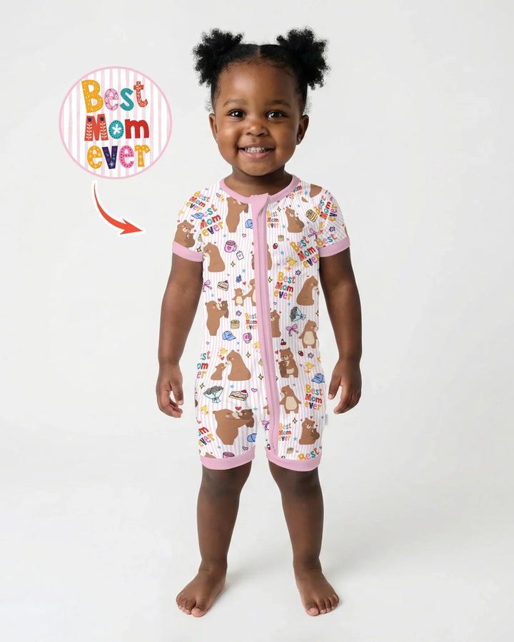 Best Mama Bear Ever Family Matching Shorty Zippy