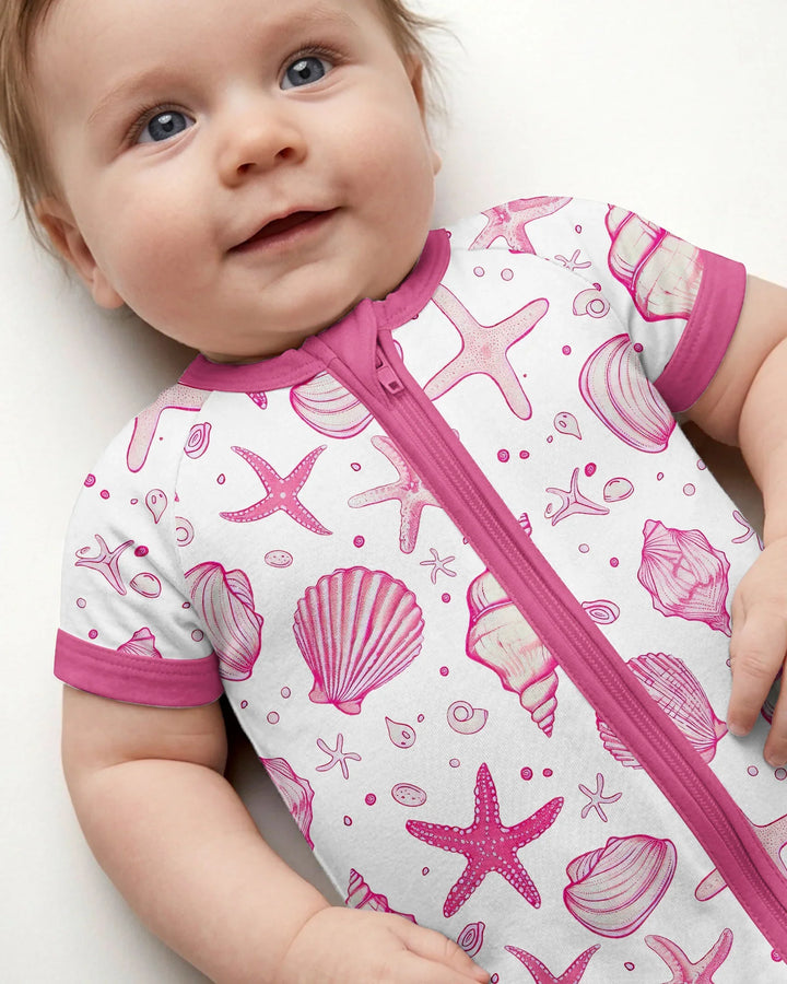 Coastal Charm Family Matching Bamboo Shorty Zippy