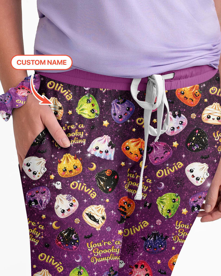Custom Name You're A Spooky Dumpling Bamboo Women Pajama Set