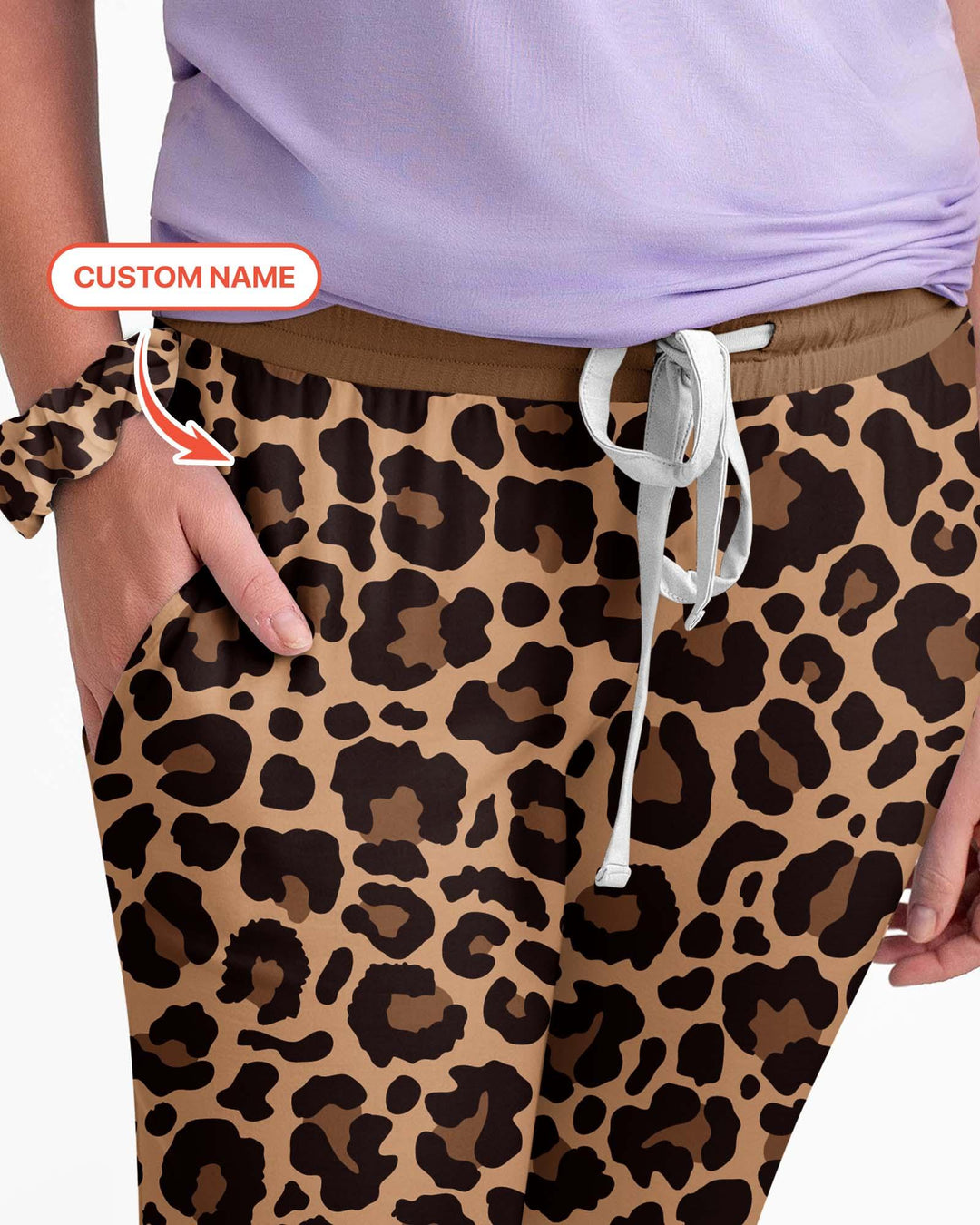 Custom Name School Sweetheart Leopard Bamboo Women Pajama Set