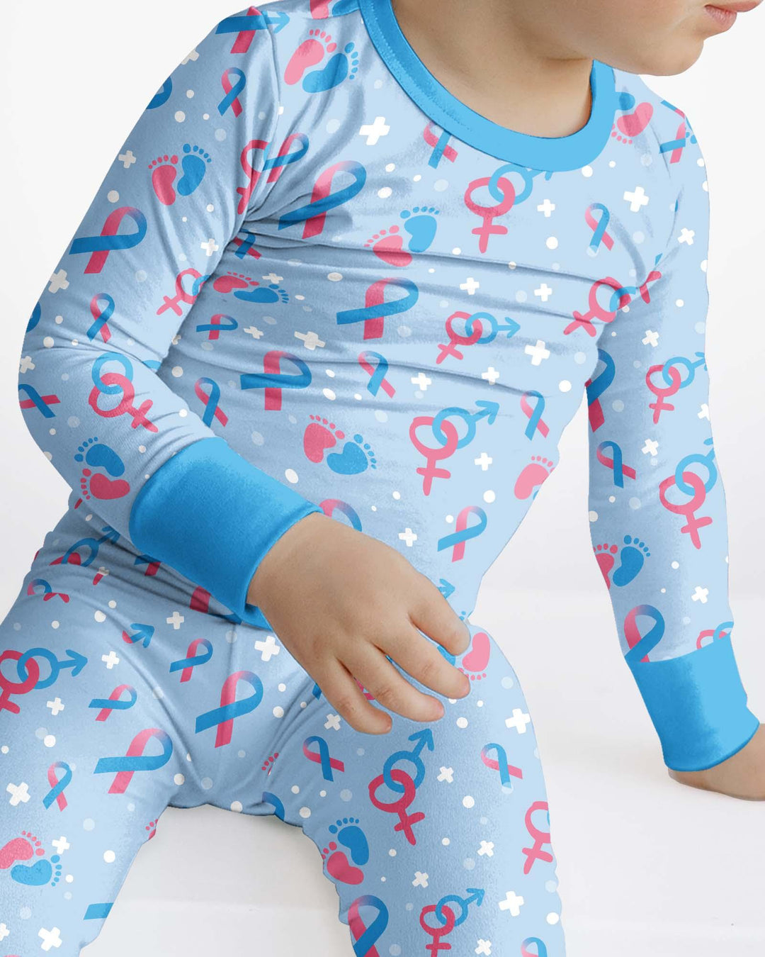 Zweiteiliges Langarm-Pyjama-Set mit Sommerfrüchten