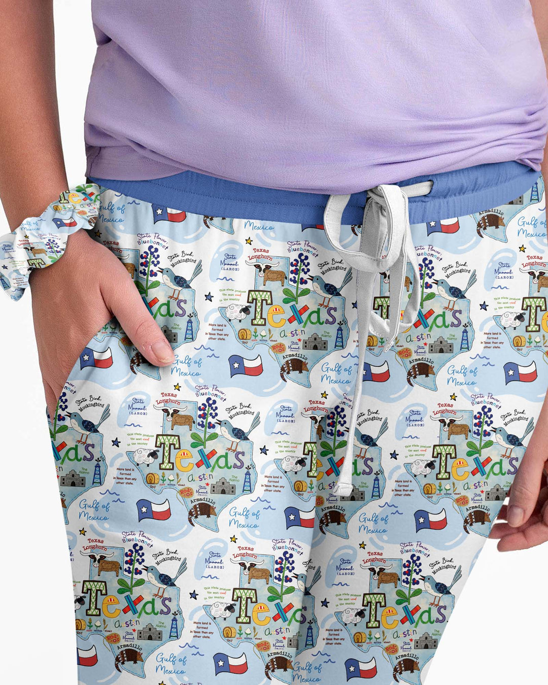 Texas Map Family Matching Bamboo Women Pajama Set