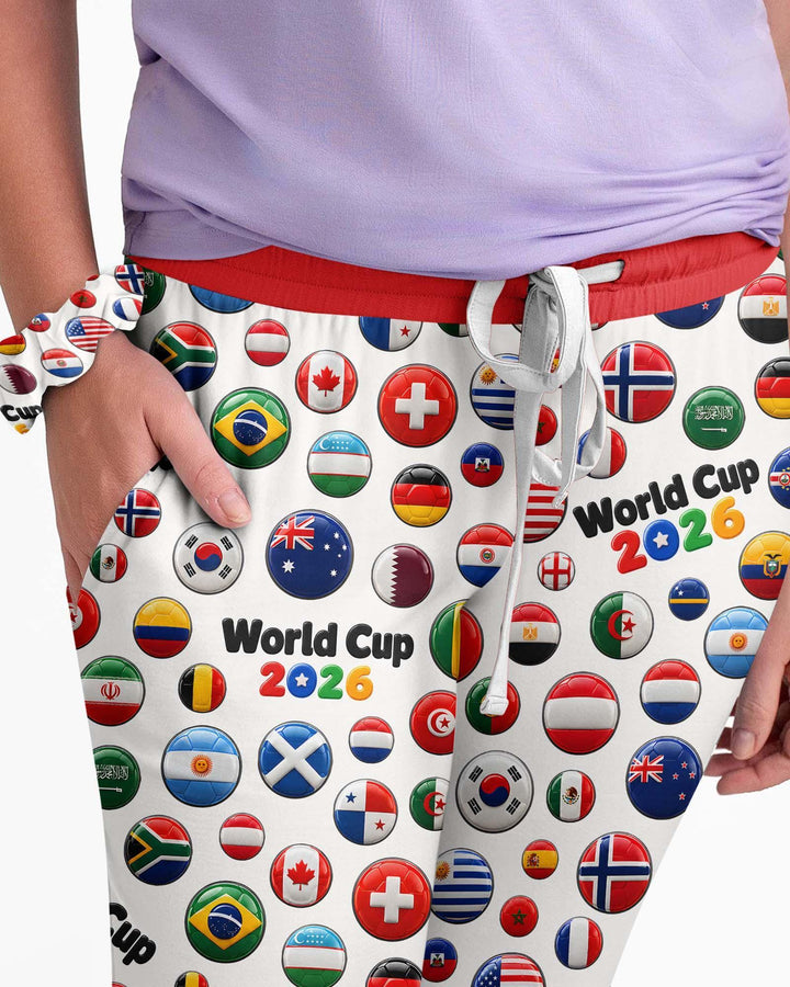 Soccer Cup All Country Balls Bamboo Women Pajama Set