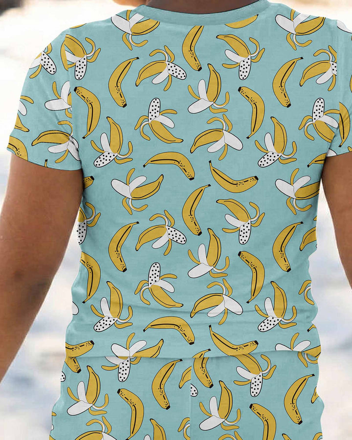 Bananas Bamboo Two Piece Short Sleeve Pajama Set