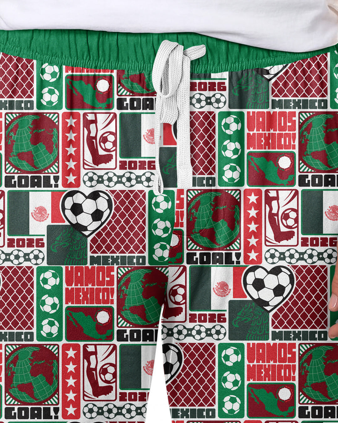 World Soccer Vamos Mexico Bamboo Men's Pajama Set