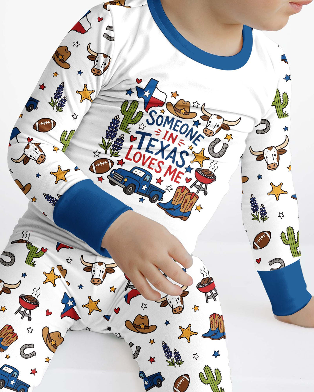 Someone in Texas Loves Me Bamboo Two Piece Long Sleeve Pajama Set