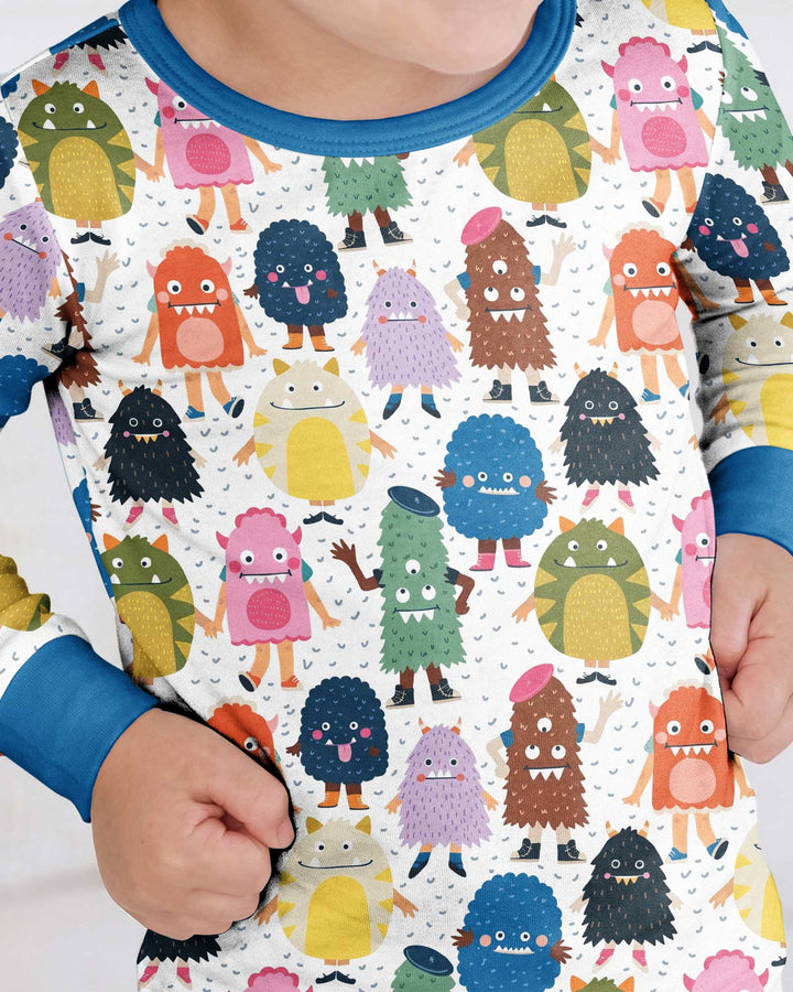 (Not So) Scary Monsters Bamboo Two Piece Long Sleeve Pajama Set