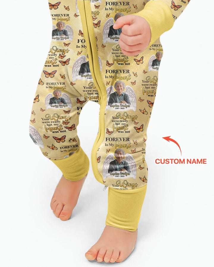 Custom Photo Forever In My Heart Family Matching Bamboo Convertible Zippy
