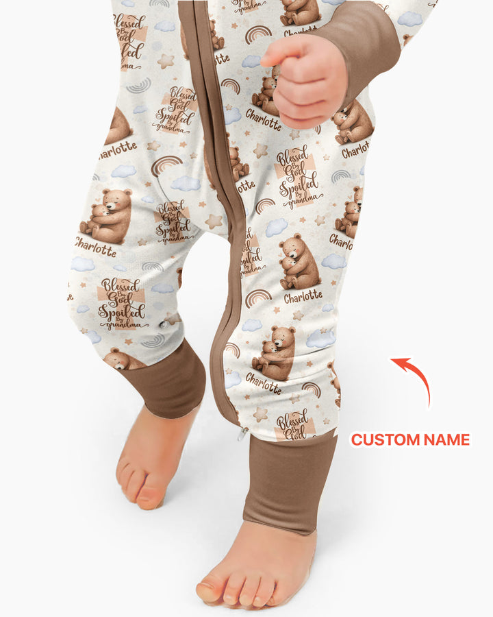Custom Name Blessed By God Spoiled By Grandma Bamboo Convertible Zippy
