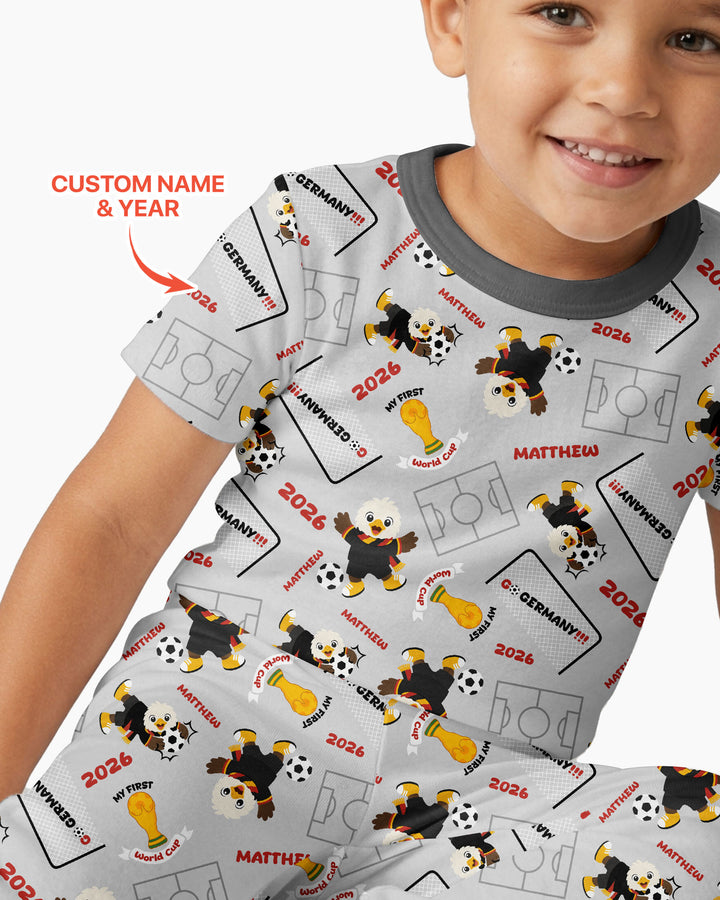 Conjunto de pijama de dos piezas de bambú de manga corta, plantilla personalizada