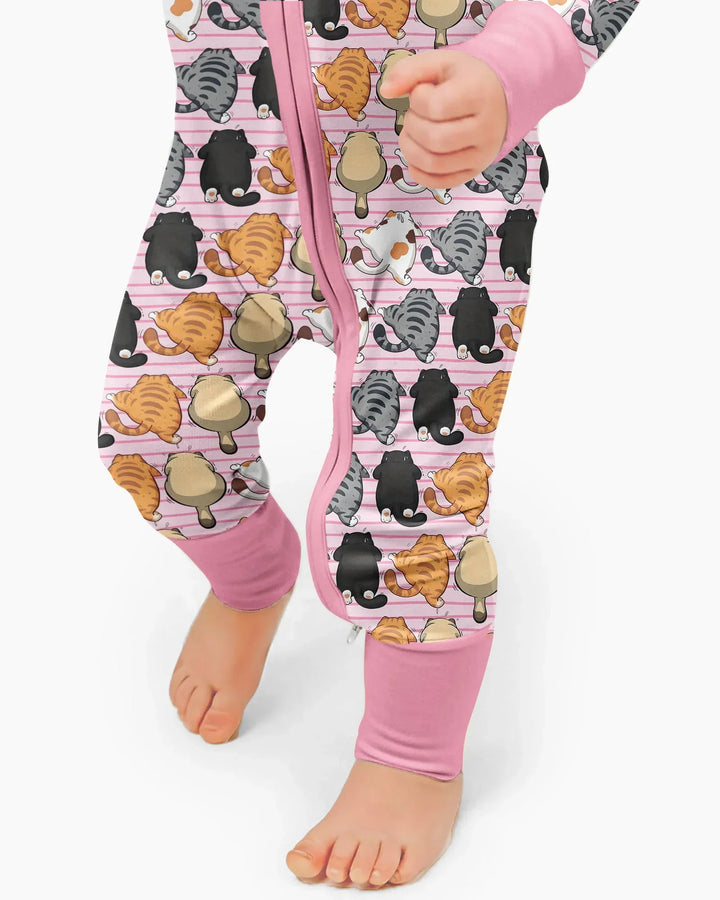 Funny Cat Butts Club Family Matching Bamboo Convertible Zippy