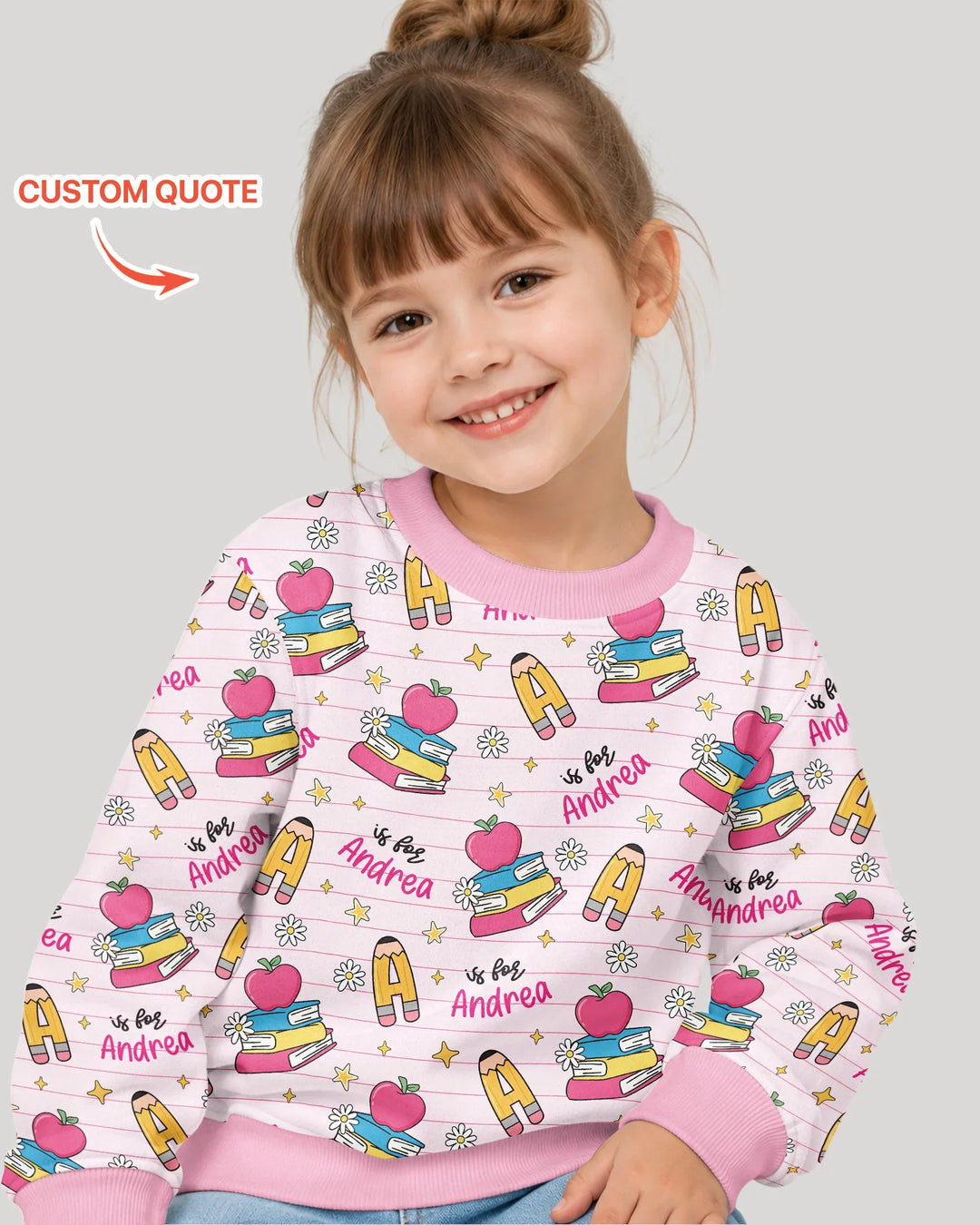 Sudadera de cuello redondo de bambú con plantilla personalizada