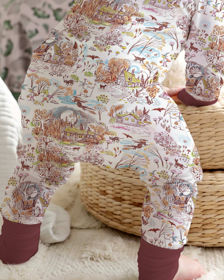 Whimsical Halloween Village Bamboo Convertible Zippy
