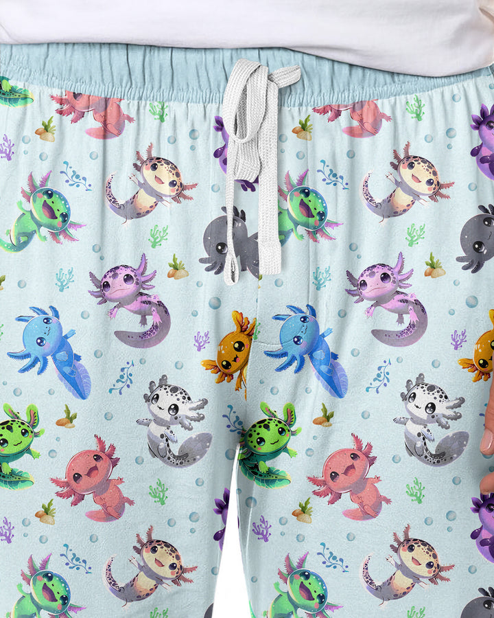 I Love You Axolotl Bamboo Men's Pajama Set