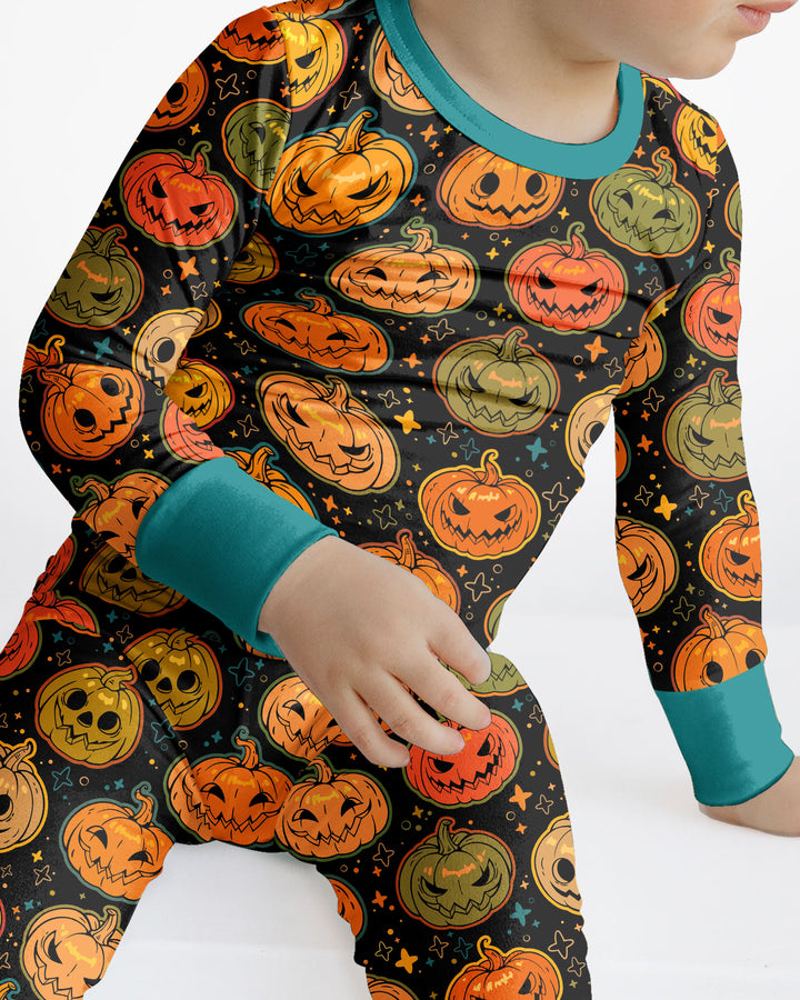 Jack O’ Lantern Nights Bamboo Two Piece Long Sleeve Pajama Set
