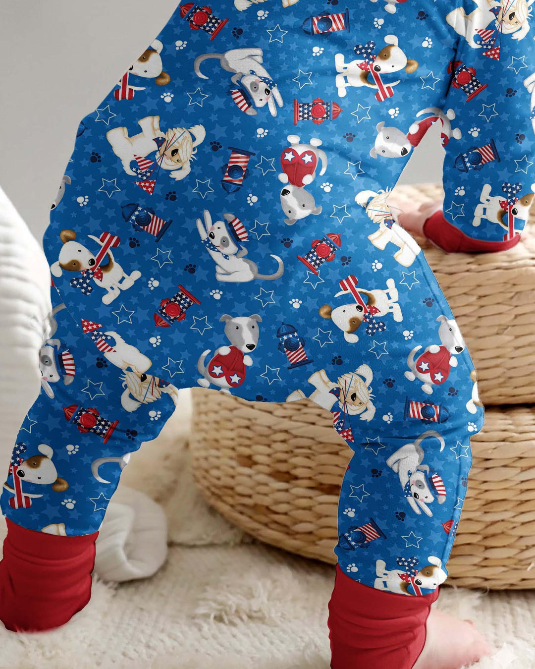 Red, White & Woof Family Matching Bamboo Convertible Zippy
