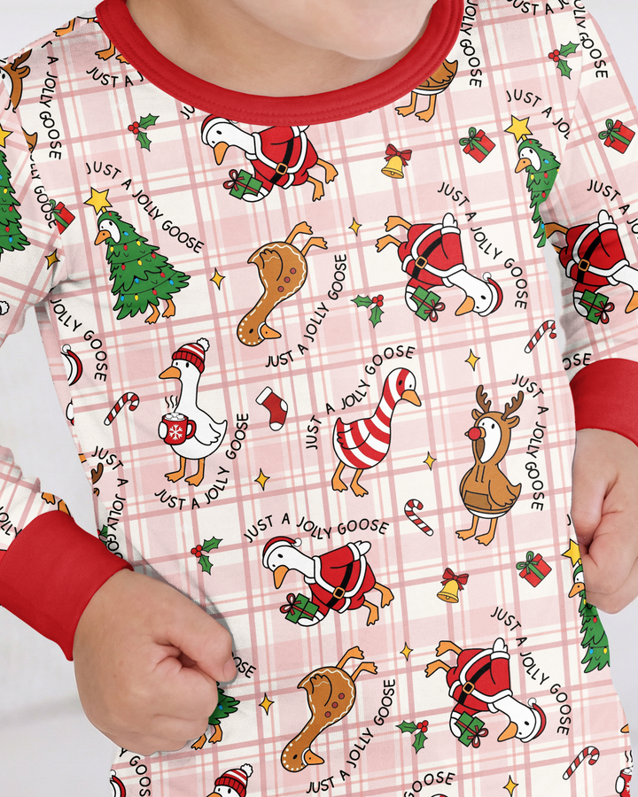 Jolly Goose Christmas Bamboo Two Piece Long Sleeve Pajama Set