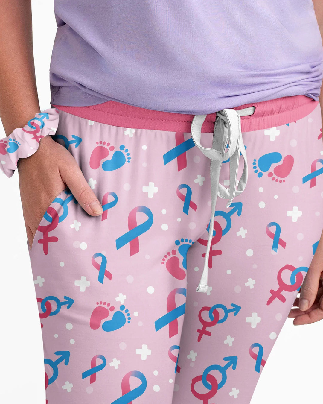 Infertility Awareness Blue and Pink Bamboo Women Pajama Set