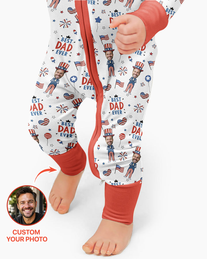 Custom Photo Best Patriotic Family Ever Bamboo Convertible Zippy