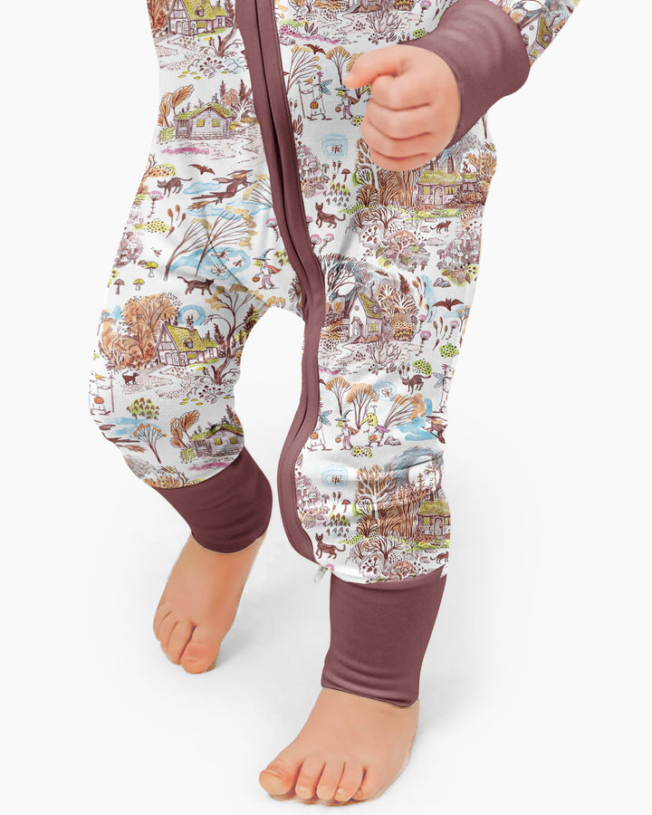 Whimsical Halloween Village Bamboo Convertible Zippy