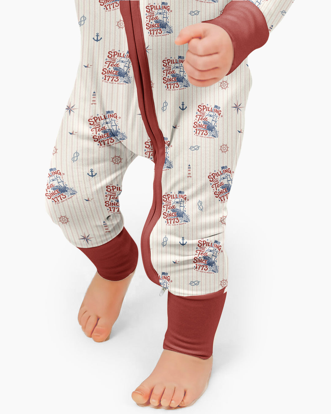 Spilling The Tea Since 1773 Family Matching Bamboo Convertible Zippy