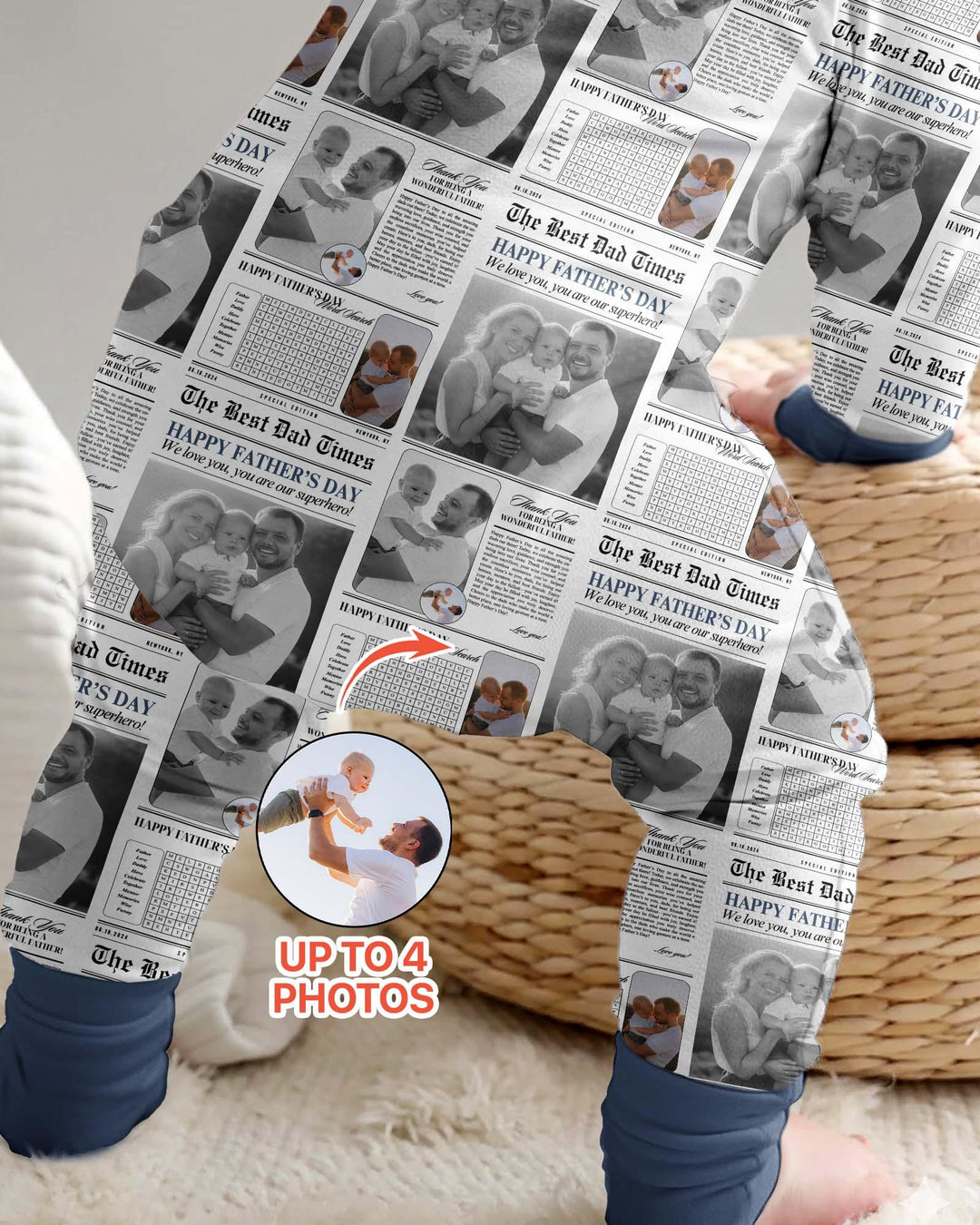Custom Photo The Best Dad Times Bamboo Convertible Zippy